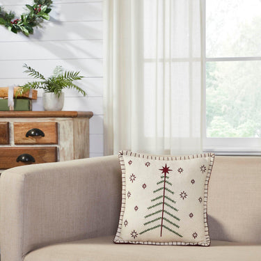 Star of Wonder Primitive Tree Pillow 12x12 - The Fox Decor